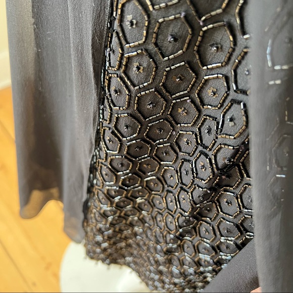 Vintage Valentino Night Silk & Velvet Hand Beaded Dress - Picture 7 of 15